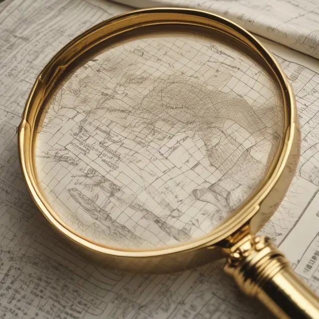 Golden magnifying glass scrutinizing a detailed, multi-layered balance sheet representing a successful Leveraged Buyout transaction