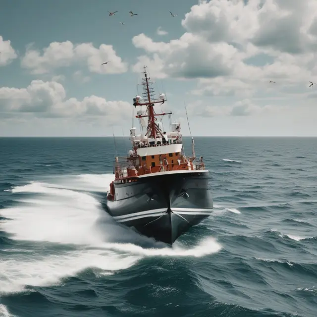An image of a sailboat skillfully navigating choppy waters while carrying a floating high-water mark, symbolizing the protection offered by this financial concept in investment funds