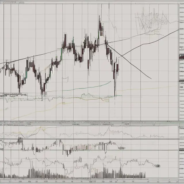 A duel between Hikkake, Head & Shoulders, Triple Top/Triple Bottom, RSI, and MACD in a metaphorical battlefield showcasing their unique roles and differences in technical analysis