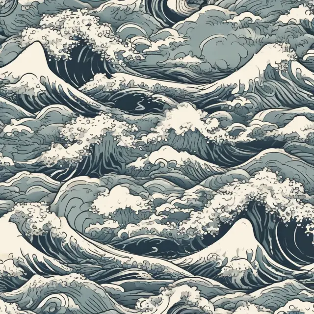 A metaphorical image of a hikkake pattern unfolding with a bullish price wave emerging from a sea of previous bearish trends