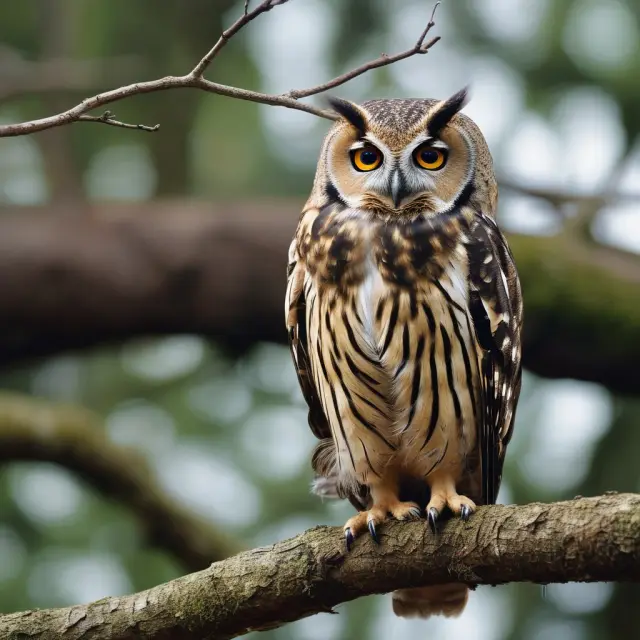 A wise owl reflecting on past investments, symbolizing hindsight bias in finance.