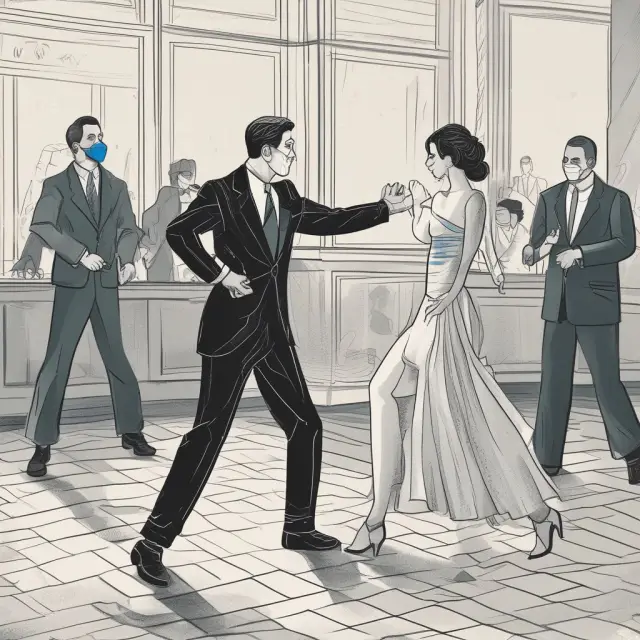 An intricate dance between healthcare providers, insurers, and patients encircling a HIPAA waiver as they collaborate on research projects, upholding privacy regulations
