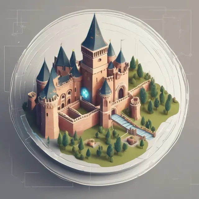 Fortress with interconnected records representing healthcare providers