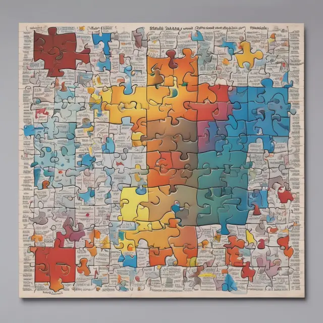 A jigsaw puzzle depicting HIPAA regulations intertwined with state privacy laws, symbolizing the complex relationship between federal and local regulations in healthcare data protection.