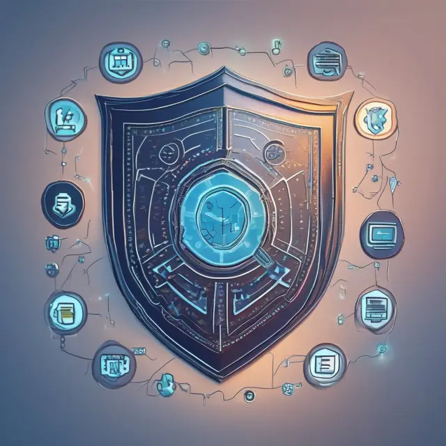 A protective shield embodying the HIPAA and HITECH acts, safeguarding a healthcare data record.