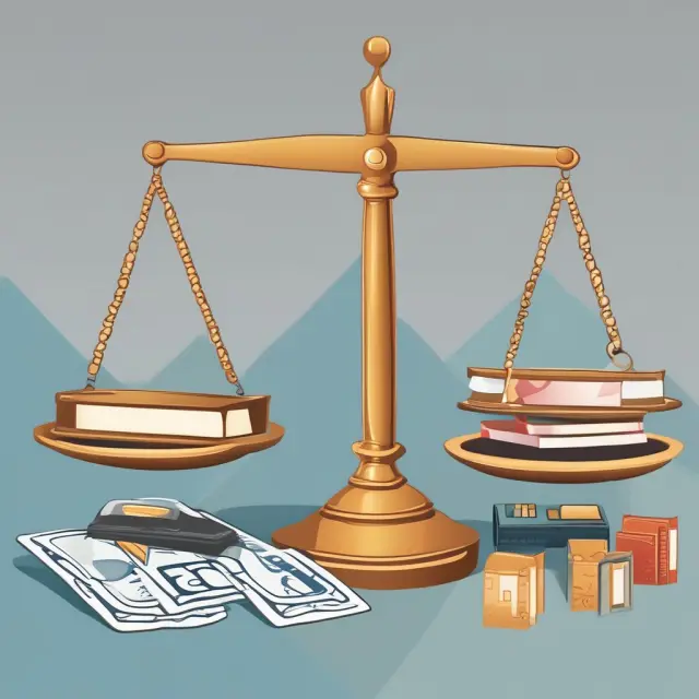 An image of a balance scale weighing hire purchase, loans, leases, and credit cards to illustrate their comparison in financing various assets.