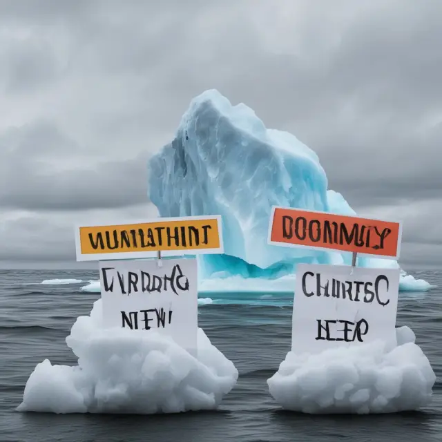 Iceberg with melting 