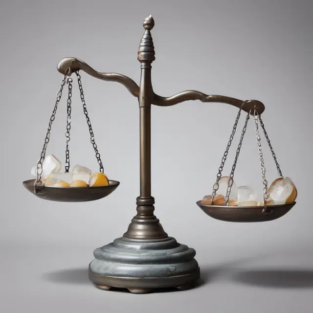 Short-term and long-term hiring freezes represented by weights on a balance scale, illustrating organizational adaptation to economic situations