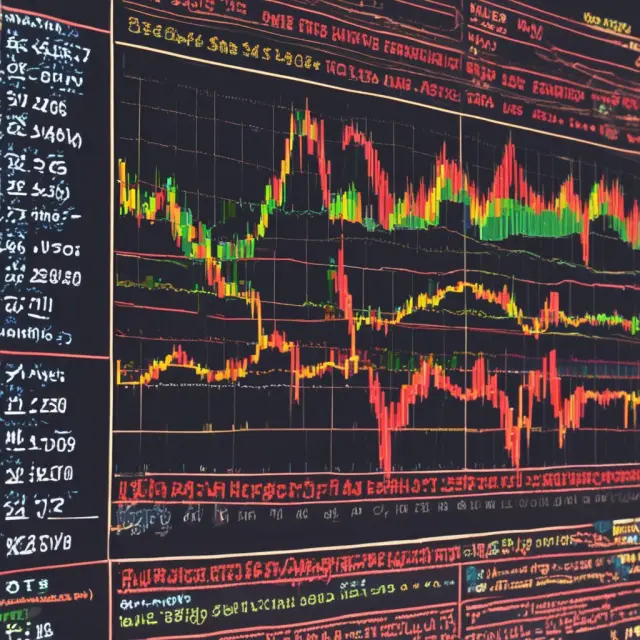 MACD histograms standing tall amidst traditional moving averages on a trading floor, representing enhanced visualization and improved accuracy in market analysis