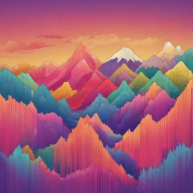 Visualizations of financial histograms in various colors reveal patterns and trends for risk management, portfolio optimization, market analysis, time-series analysis, and quantitative research