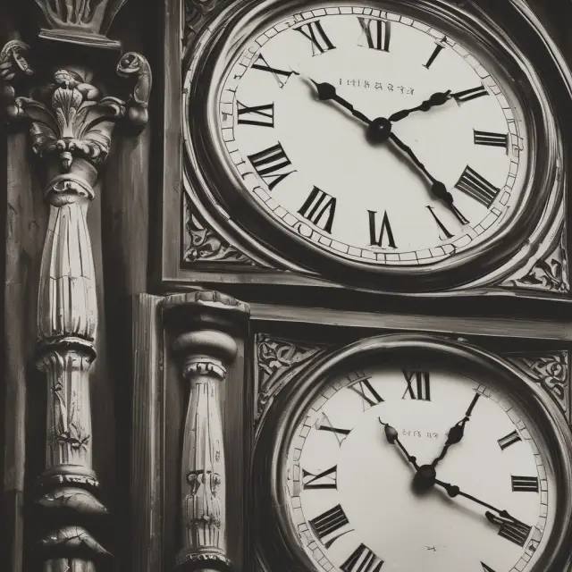 An antique clock with clock hands pointing to past investment decisions, symbolizing the benefits and risks of historic pricing in the financial world