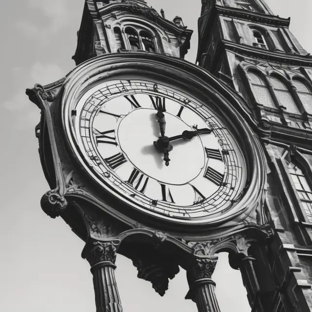 Clock tower representing forward pricing, where constantly shifting hands depict updating NAV