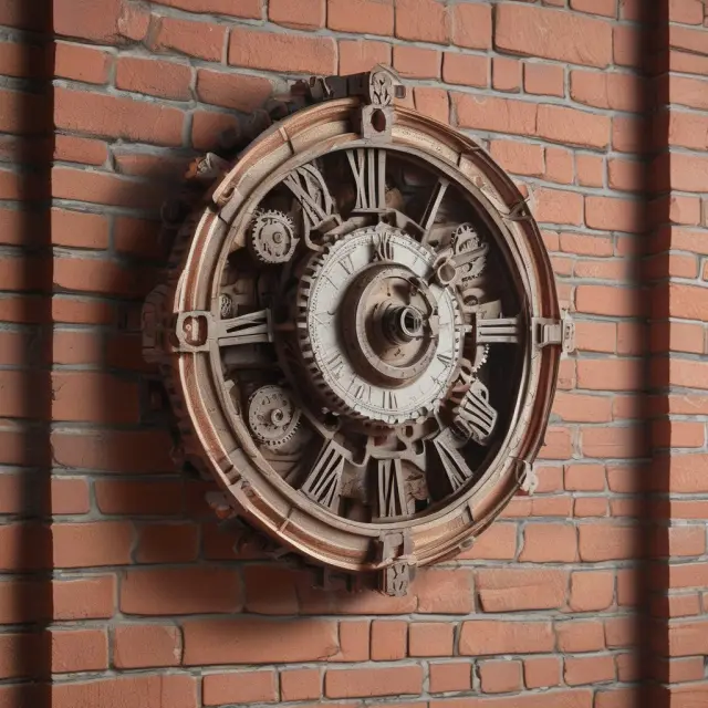 Timeless clock with historic structures
