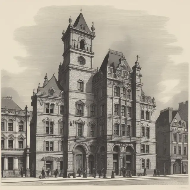 Image of historic and modern buildings harmoniously coexisting in a community