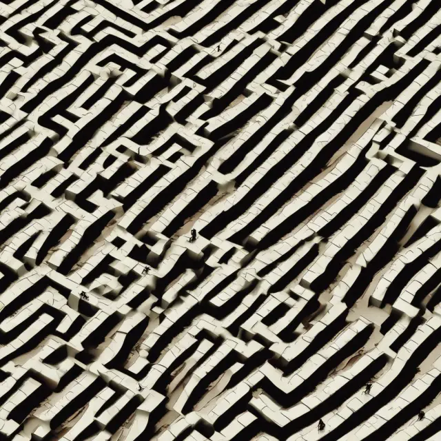 A trader examining a maze of forward rates in search of arbitrage opportunities, with the Heath-Jarrow-Morton Model guiding their path