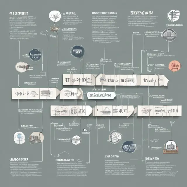 Image of a time-line depicting the key events in HM Revenue and Customs