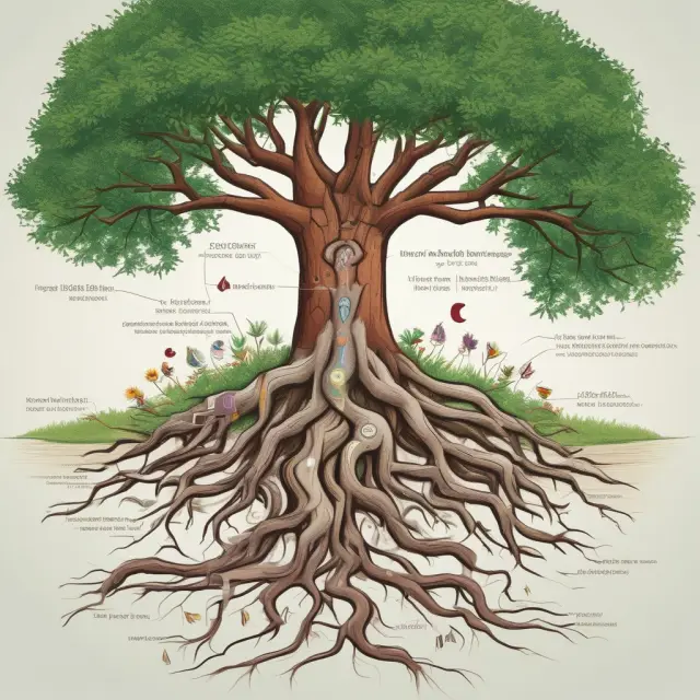 An image of a strong tree with the PCP at its core, branching out to represent specialists