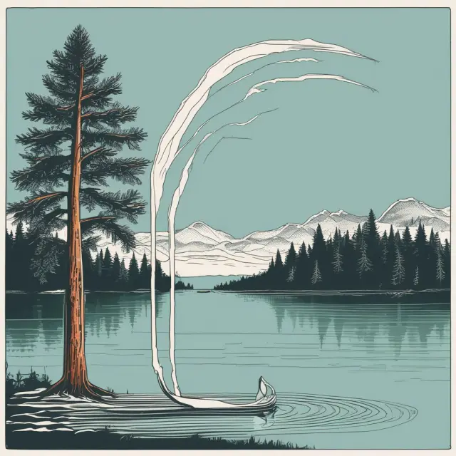 Imagery of a hockey stick chart with the blade as a calm lake, the curve as a lighting bolt representing an inflection point, and the shaft as a towering tree symbolizing sustained growth