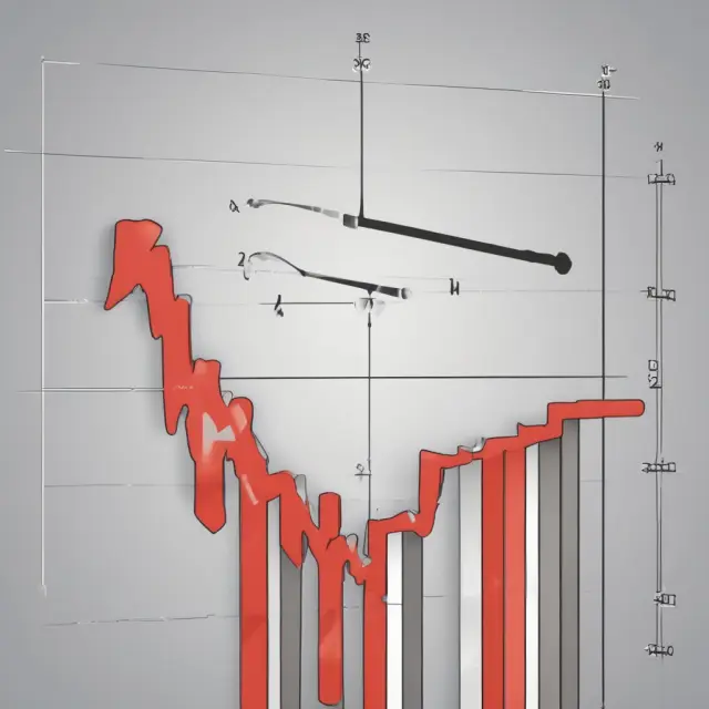 A hockey stick chart displaying a sudden data shift, with question marks symbolizing the need for further investigation into underlying factors.