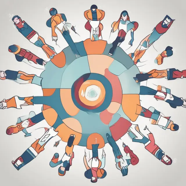 Interconnected team circles representing holacracy