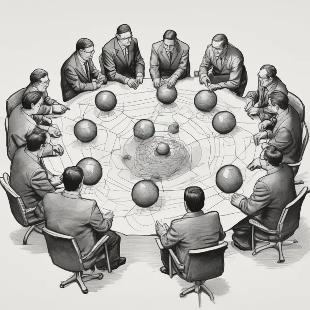 Interconnected orbs symbolizing Koestler