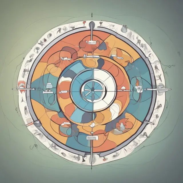 A vibrant constellation of self-managed circles orbiting a transformative organizational hub in the Holacracy system