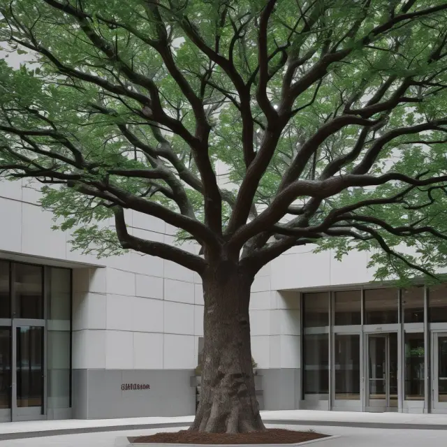 Two sturdy trees representing JPMorgan Chase and Citigroup as holding companies, with branches extending to various subsidiaries
