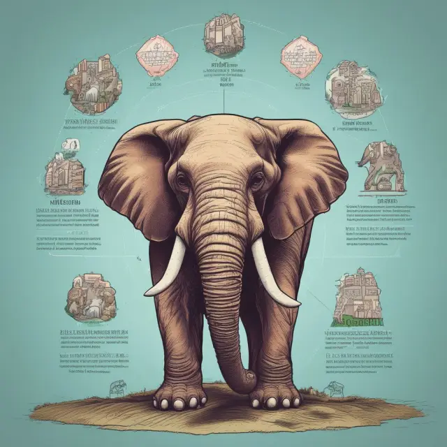 Image of a timeline illustrating the evolution of holding companies in the utilities industry, from monopolistic lions to multifaceted elephants representing growth and consolidation