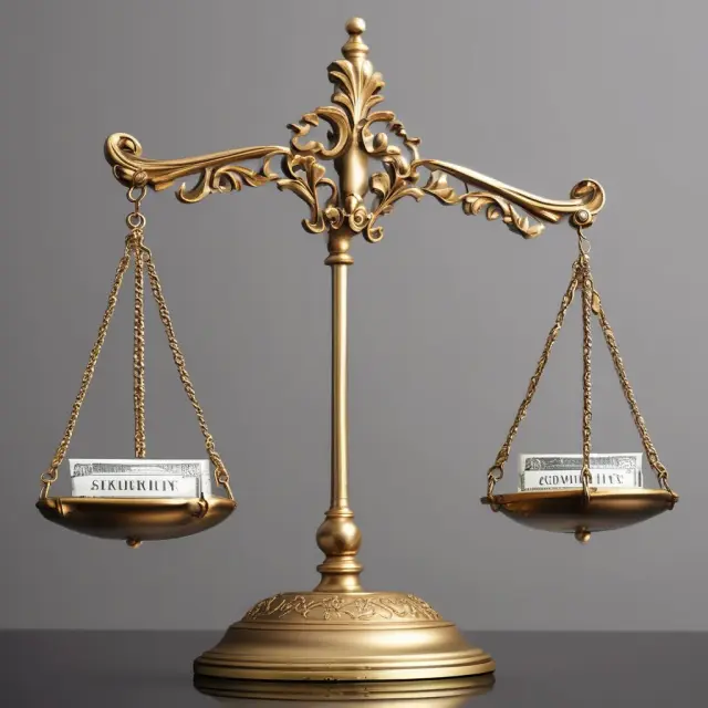 Two balanced scales holding physical certificate symbols, one for registered form and the other for street name form, emphasizing the choice between direct control and convenience.