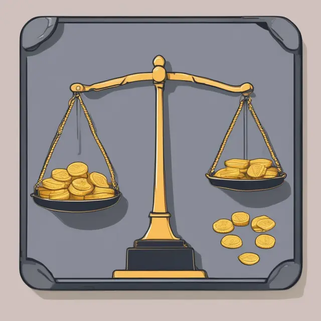 An image of a balance scale with inventory pieces and gold coins symbolizing optimized inventory spending, cash flow, and sales through efficient management of holding costs
