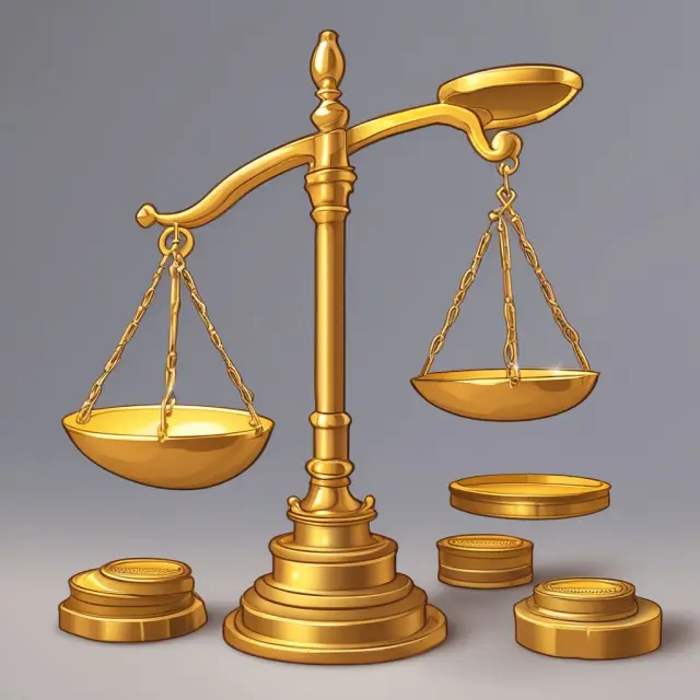 A golden scale with swift payments, accurate reorder points, and Economic Order Quantity balancing inventory costs.