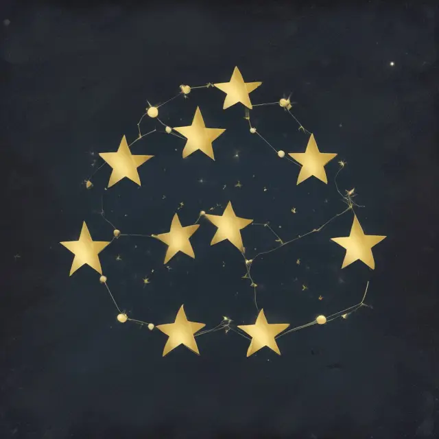 Five golden stars symbolizing ownership by high-net-worth individuals in a personal holding company.