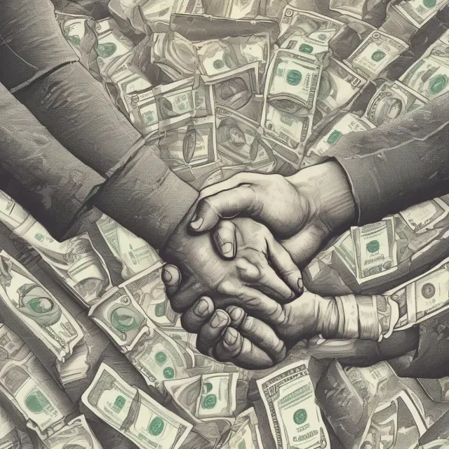 A metaphorical representation of gifting and inherited stocks with interconnected hands passing on cost bases and holding periods.