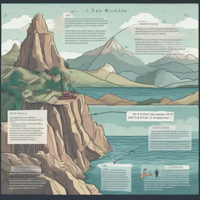 An investor navigates the complex terrain of holding periods, symbolized by a timeline, with dividends flowing like rivers and tax implications represented as mountains in the background