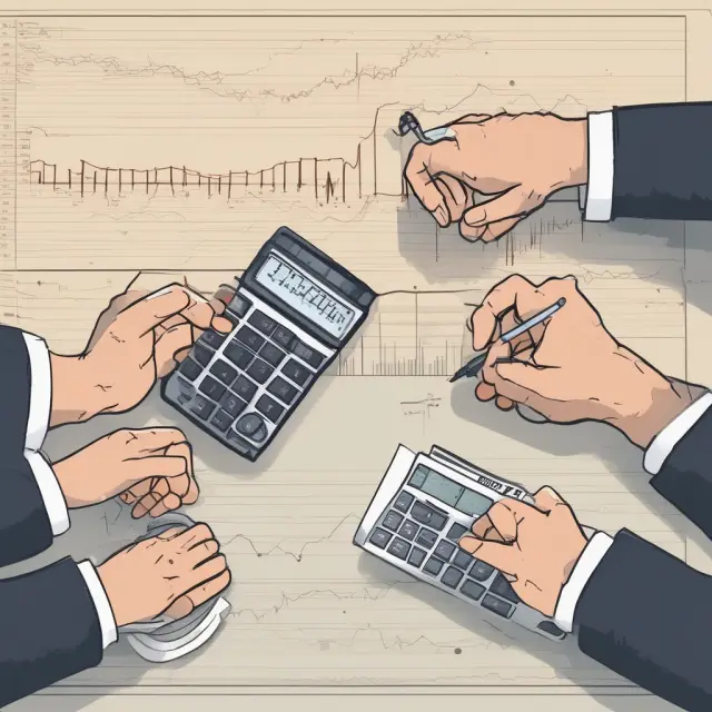 Two investors comparing their Holding Period Returns (HPR) using calculators on a timeline of investments