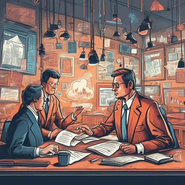 Three hands holding a see-saw: Market Sentiment, Industry Action, and Firm-Specific Issues, symbolizing their impact on the stock market