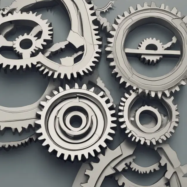 Two gears representing regulations (upper) and best practices (lower) interlocking, symbolizing their unification in minimizing holdovers