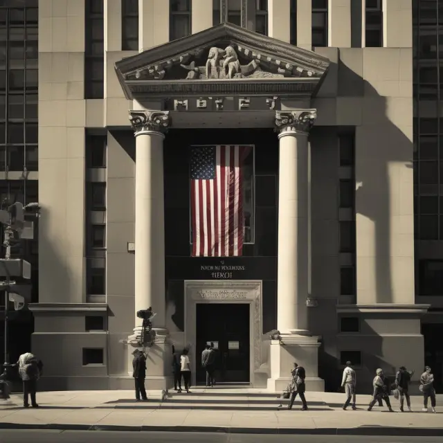 Long position: a bull holding onto a golden movie ticket. Short position: a fox selling a film reel short