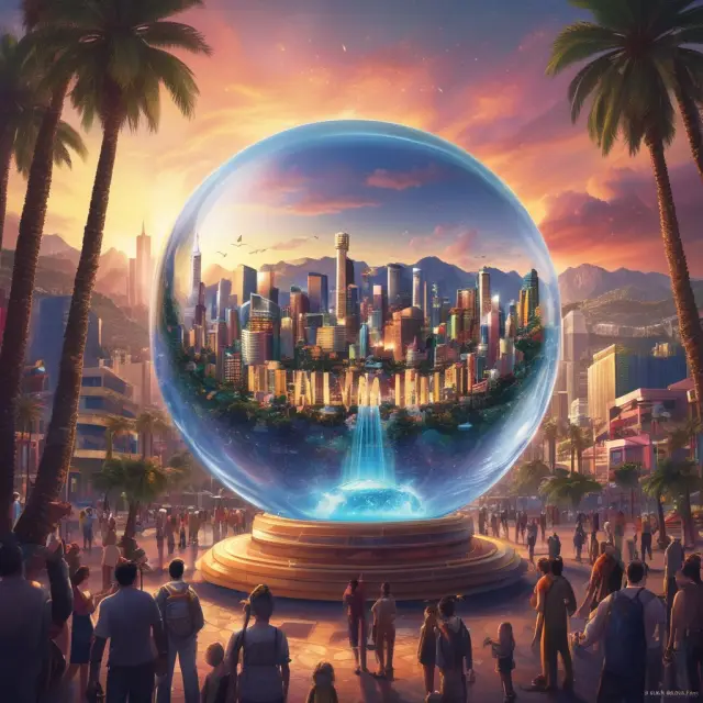 A crystal ball reflecting HSX predictions for upcoming Hollywood successes