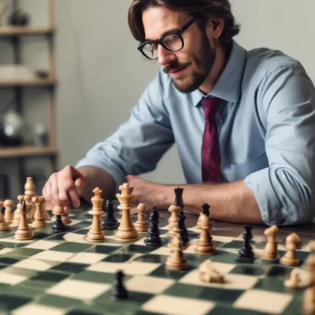 An image of a mortgage servicer at a HAMP chessboard, strategically lowering borrowers
