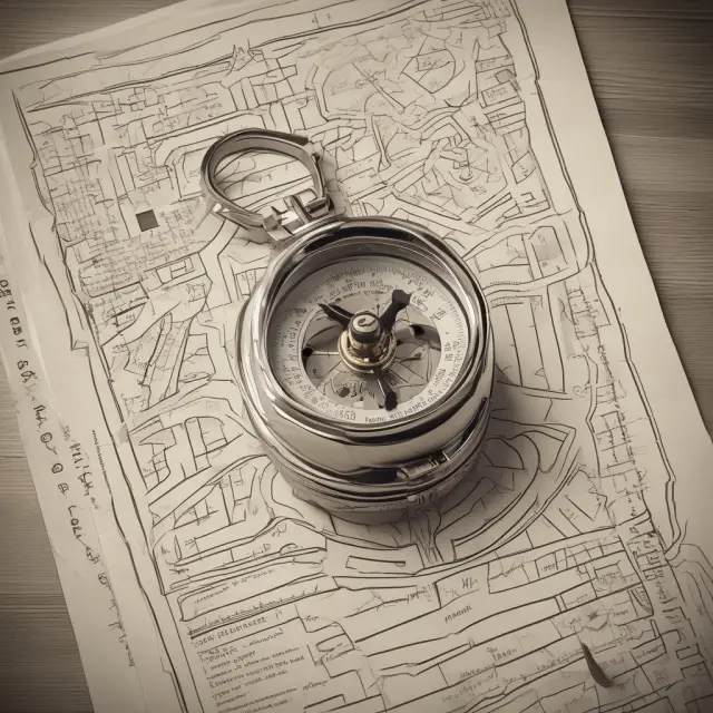 A determined first-time homebuyer navigates a labyrinth filled with mortgage documents while consulting a compass to ensure eligibility for the Home Buyers