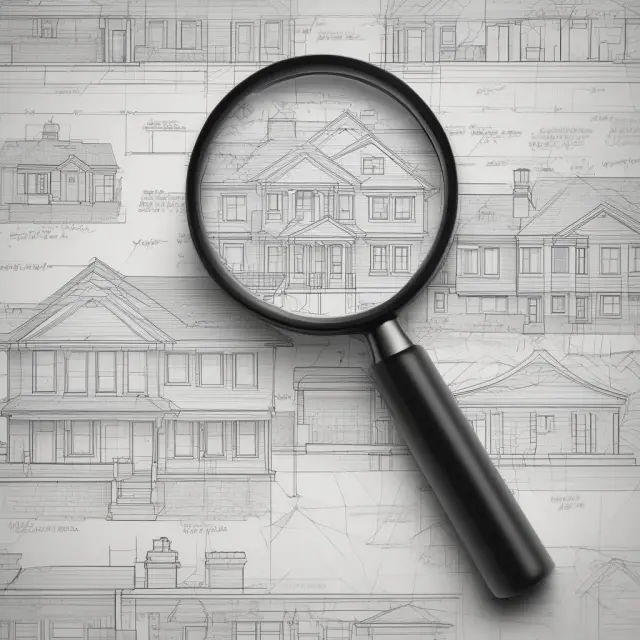 A home inspector meticulously examining a property