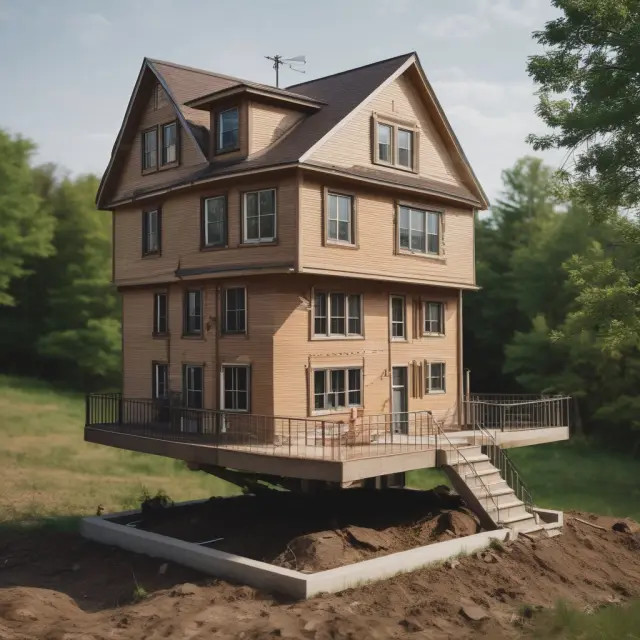 A home on a scale with specialized inspection labels (asbestos, mold, radon, lead, sewer line, chimney) indicating importance in maintaining a safe property.