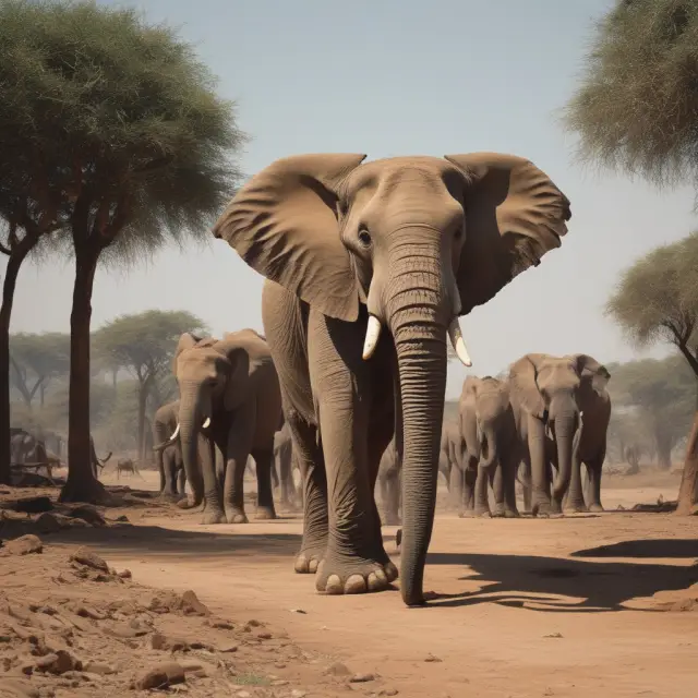 Economies of scale depicted as giants shouldering heavy burdens, while transport costs are symbolized by elephants carrying weighty crates. The image emphasizes their influence on home market effects.