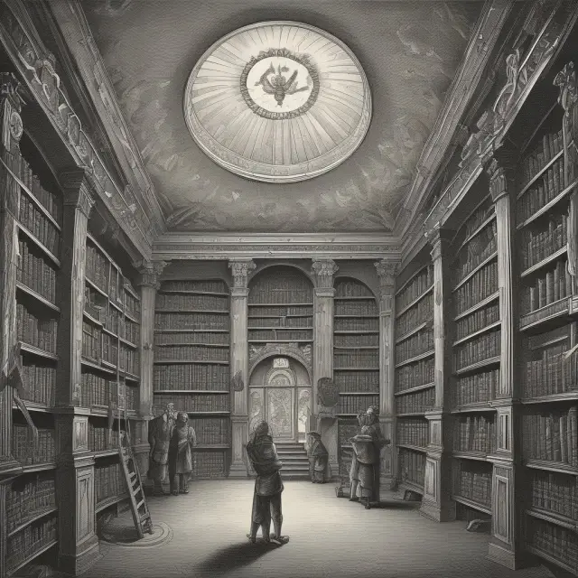 Image: A beacon of knowledge sheds light on a person
