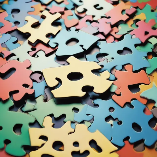 Jigsaw puzzle with pieces labeled 