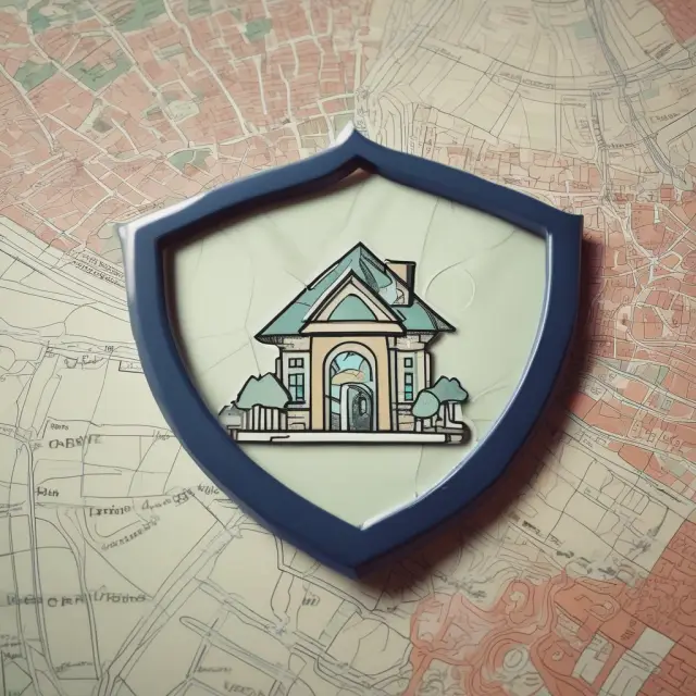 A lender holding a shield emblazoned with REIT logos, standing before an intricate map of institutional properties