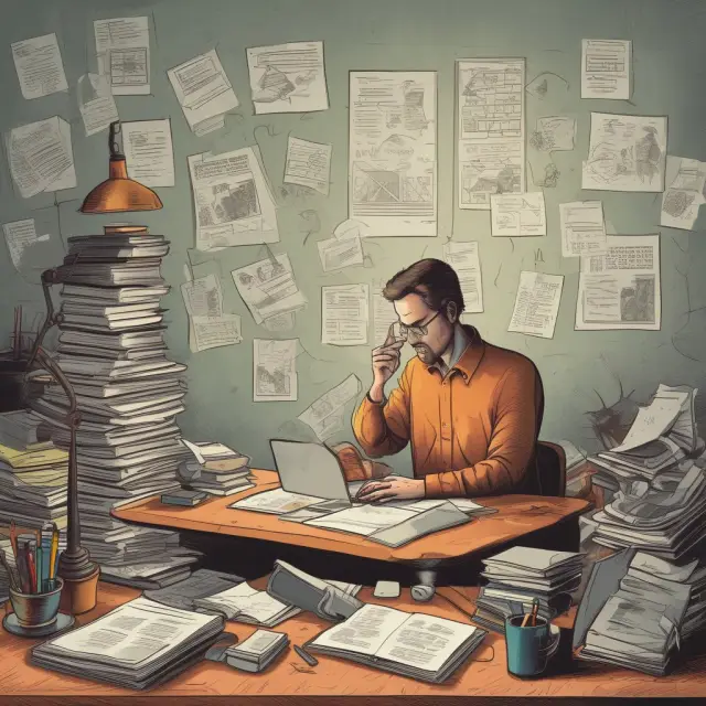 Person working at a laptop amidst household items, maintaining focus through effective time management