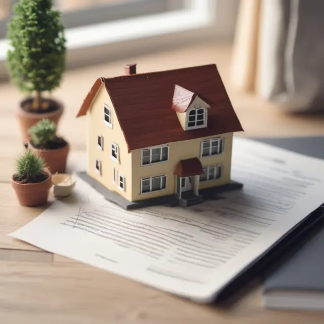 A scrolling legal contract transforms into a warm house with a 