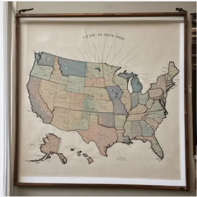 A tapestry depicting states intertwining threads representing tax codes and legal home status.